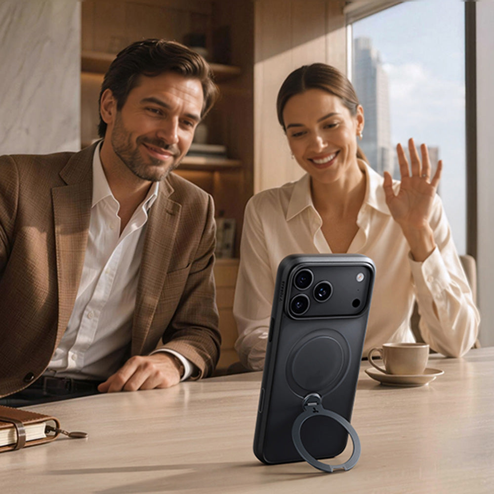 Θήκη MagSafe για Apple iPhone 18 Pro / 17 Pro, Torras, Ostand Spin, Μαύρο