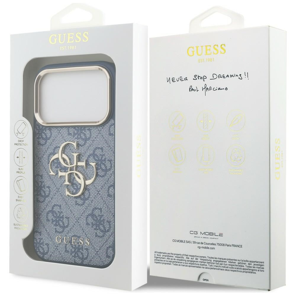 Case for Apple iPhone 18 Pro Max / 17 Pro Max, Guess, 4G Big Classic Logo, Blue