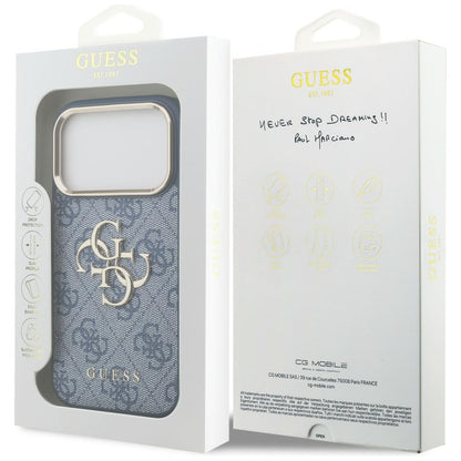 Case for Apple iPhone 18 Pro Max / 17 Pro Max, Guess, 4G Big Classic Logo, Blue