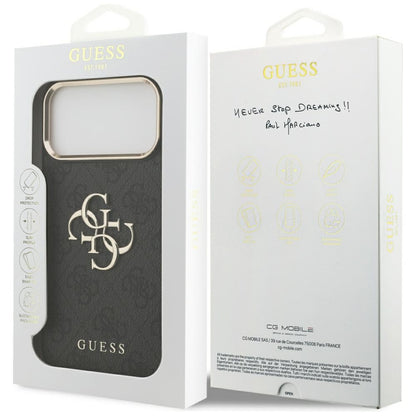 Case for Apple iPhone 18 Pro Max / 17 Pro Max, Guess, 4G Big Classic Logo, Black