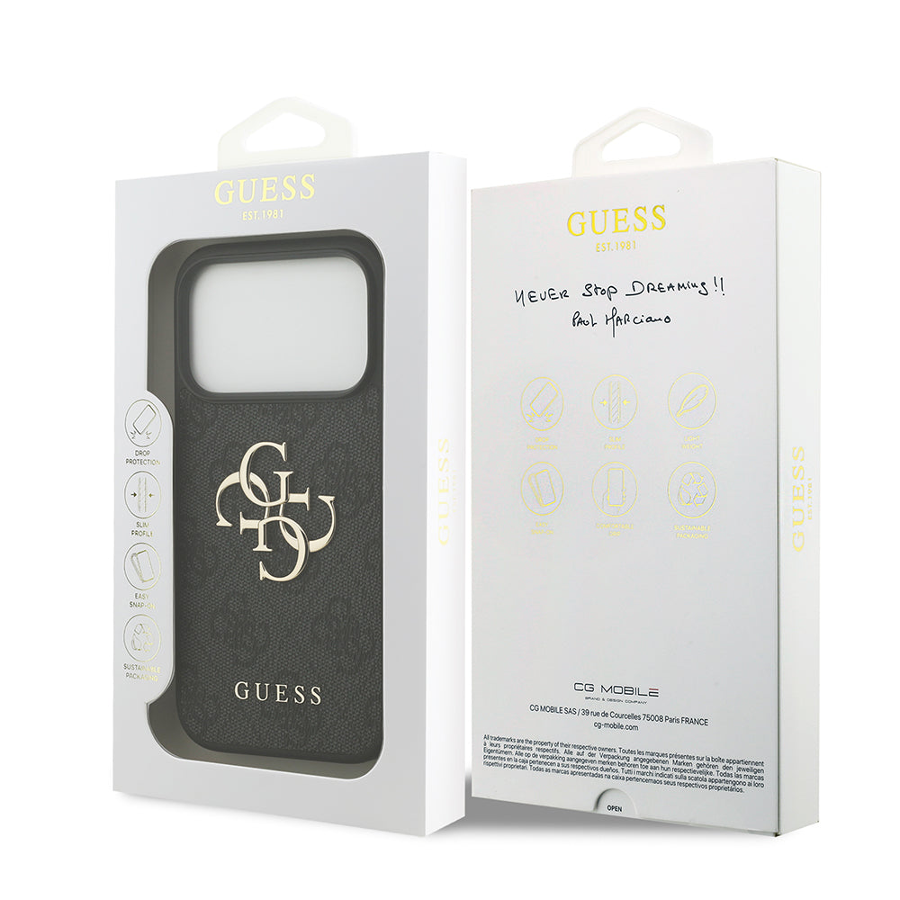 Θήκη για Apple iPhone 18 Pro Max / 17 Pro Max, Guess, 4G Big Logo, Μαύρη