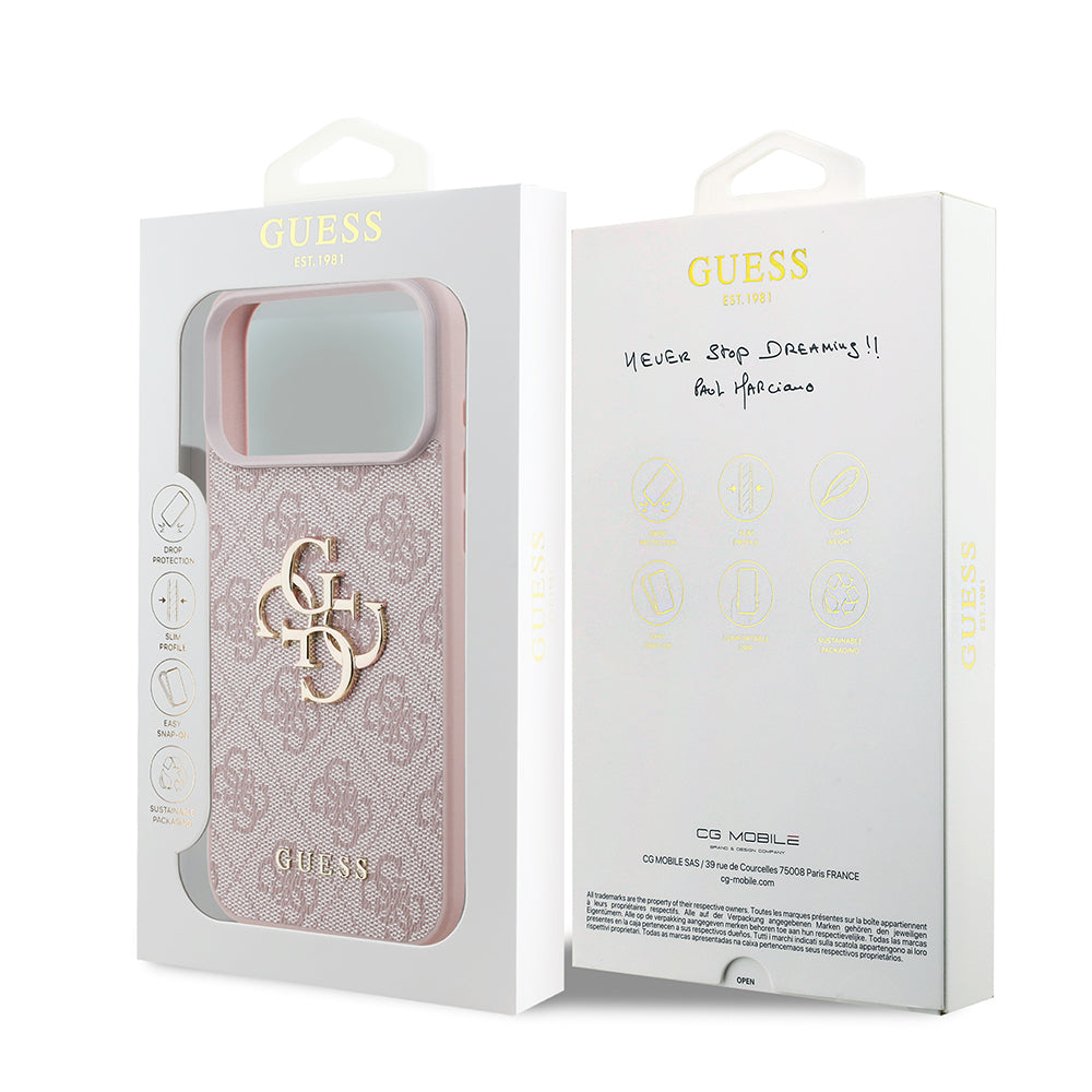 Θήκη για Apple iPhone 18 Pro Max / 17 Pro Max, Guess, 4G Big Logo, Ροζ