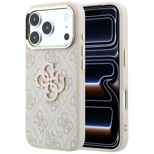 Θήκη για Apple iPhone 18 Pro Max / 17 Pro Max, Guess, 4G Big Resin Logo, Ροζ