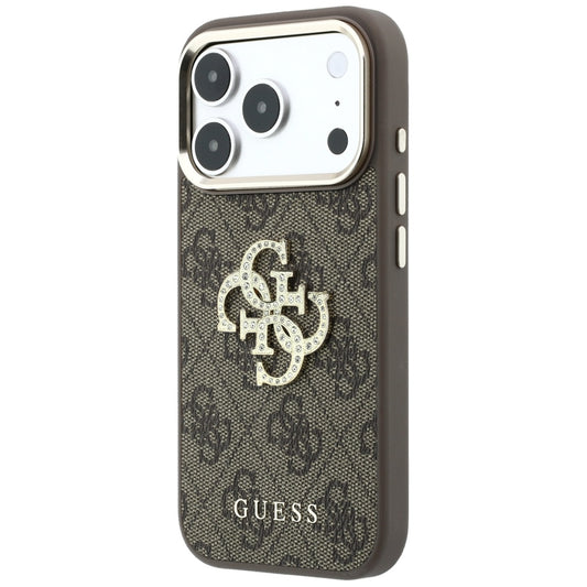 Θήκη για Apple iPhone 18 Pro Max / 17 Pro Max, Guess, 4G Big Strass Logo, Καφέ