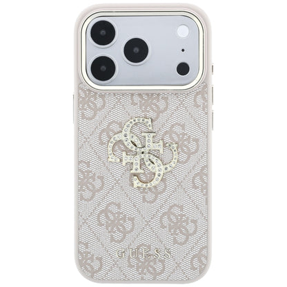 Θήκη για Apple iPhone 18 Pro Max / 17 Pro Max, Guess, 4G Big Strass Logo, Ροζ