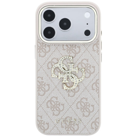 Θήκη για Apple iPhone 18 Pro Max / 17 Pro Max, Guess, 4G Big Strass Logo, Ροζ