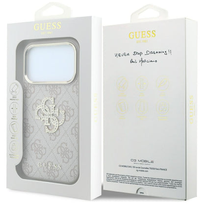 Θήκη για Apple iPhone 18 Pro Max / 17 Pro Max, Guess, 4G Big Strass Logo, Ροζ