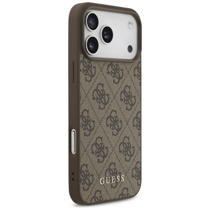 Case for Apple iPhone 18 Pro Max / 17 Pro Max, Guess, 4G Classic Logo, Brown