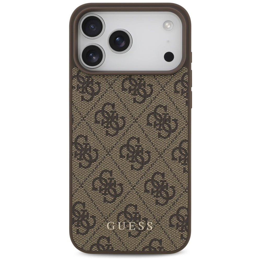 Case for Apple iPhone 18 Pro Max / 17 Pro Max, Guess, 4G Classic Logo, Brown