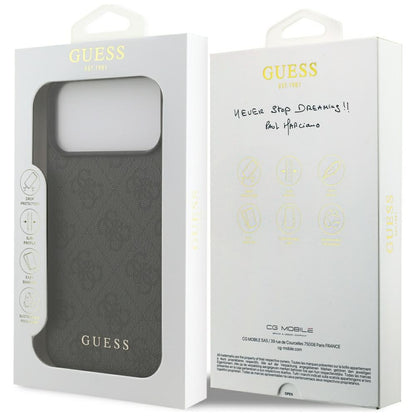 Case for Apple iPhone 18 Pro Max / 17 Pro Max, Guess, 4G Classic Logo, Black