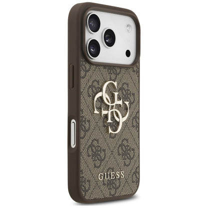 Θήκη για Apple iPhone 18 Pro Max / 17 Pro Max, Guess, 4G Classic Logo με λουράκι, Καφέ