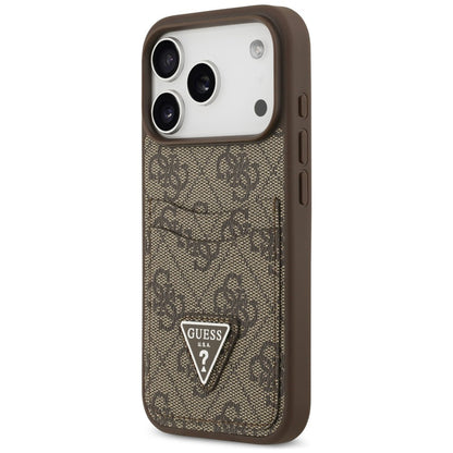 Θήκη για Apple iPhone 18 Pro Max / 17 Pro Max, Guess, 4G Double Card Triangle, Καφέ
