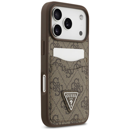 Θήκη για Apple iPhone 18 Pro Max / 17 Pro Max, Guess, 4G Double Card Triangle, Καφέ