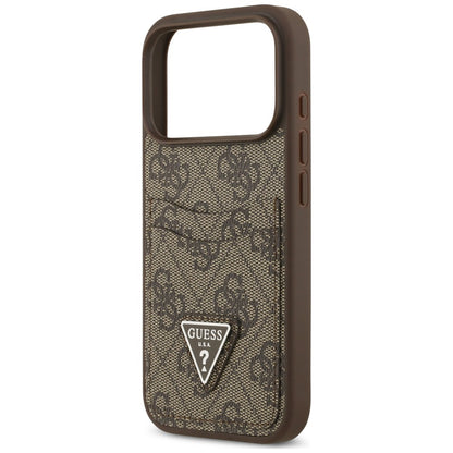Θήκη για Apple iPhone 18 Pro Max / 17 Pro Max, Guess, 4G Double Card Triangle, Καφέ