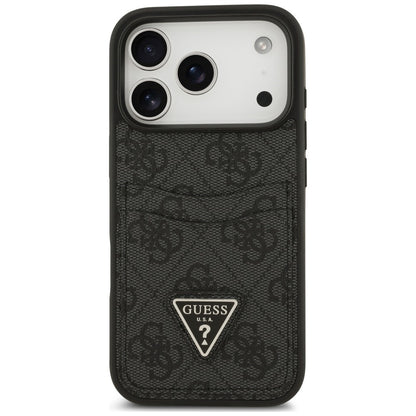 Θήκη για Apple iPhone 18 Pro Max / 17 Pro Max, Guess, 4G Double Card Triangle, Μαύρη