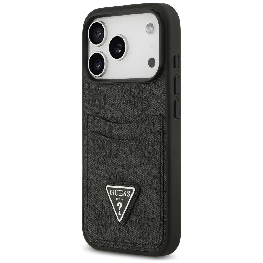 Θήκη για Apple iPhone 18 Pro Max / 17 Pro Max, Guess, 4G Double Card Triangle, Μαύρη