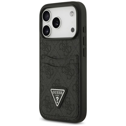 Θήκη για Apple iPhone 18 Pro Max / 17 Pro Max, Guess, 4G Double Card Triangle, Μαύρη
