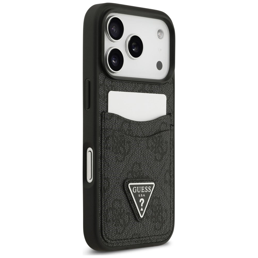 Θήκη για Apple iPhone 18 Pro Max / 17 Pro Max, Guess, 4G Double Card Triangle, Μαύρη