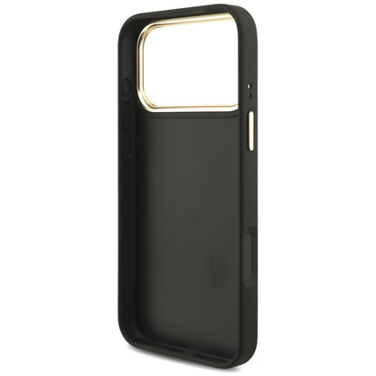 Case for Apple iPhone 18 Pro Max / 17 Pro Max, Guess, Big 4G Classic Logo & Big Strap Metal Buttons, Black