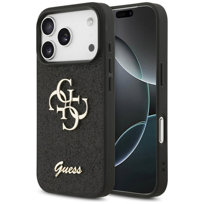 Θήκη για Apple iPhone 18 Pro Max / 17 Pro Max, Guess, Fixed Glitter Big 4G, Μαύρο