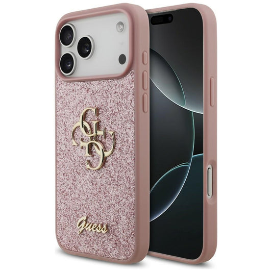 Θήκη για Apple iPhone 18 Pro Max / 17 Pro Max, Guess, Fixed Glitter Big 4G, Ροζ