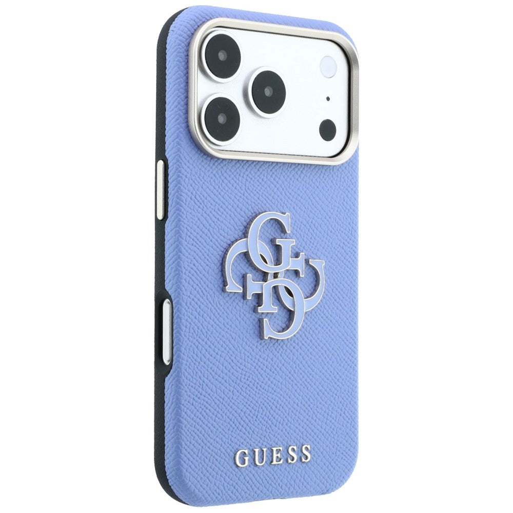 Θήκη για Apple iPhone 18 Pro Max / 17 Pro Max, Guess, Μεγάλο Λογότυπο από Ρητίνη με Υφή, Μπλε