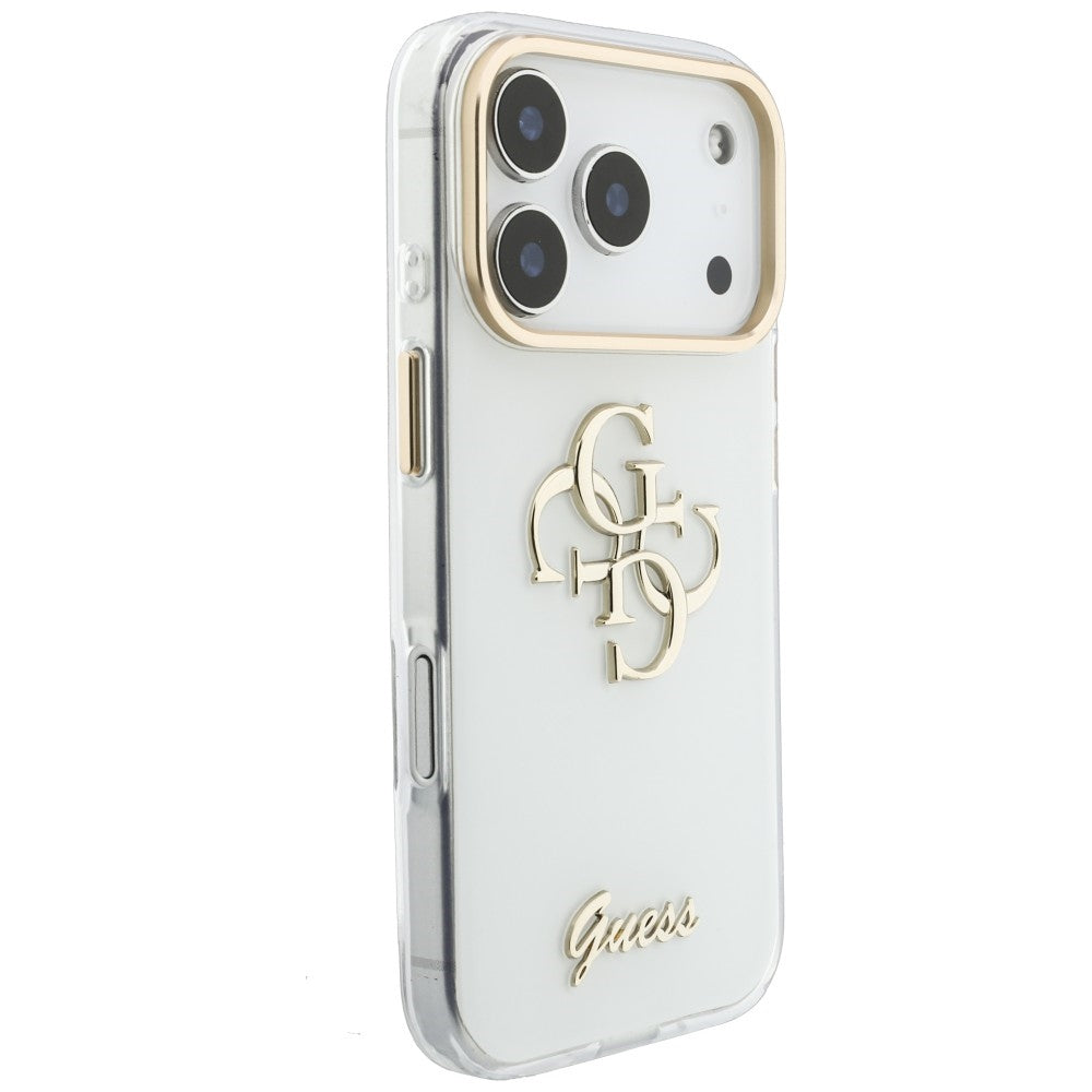 Θήκη για Apple iPhone 18 Pro Max / 17 Pro Max, Guess, IML 4G Metal Script, Λευκό
