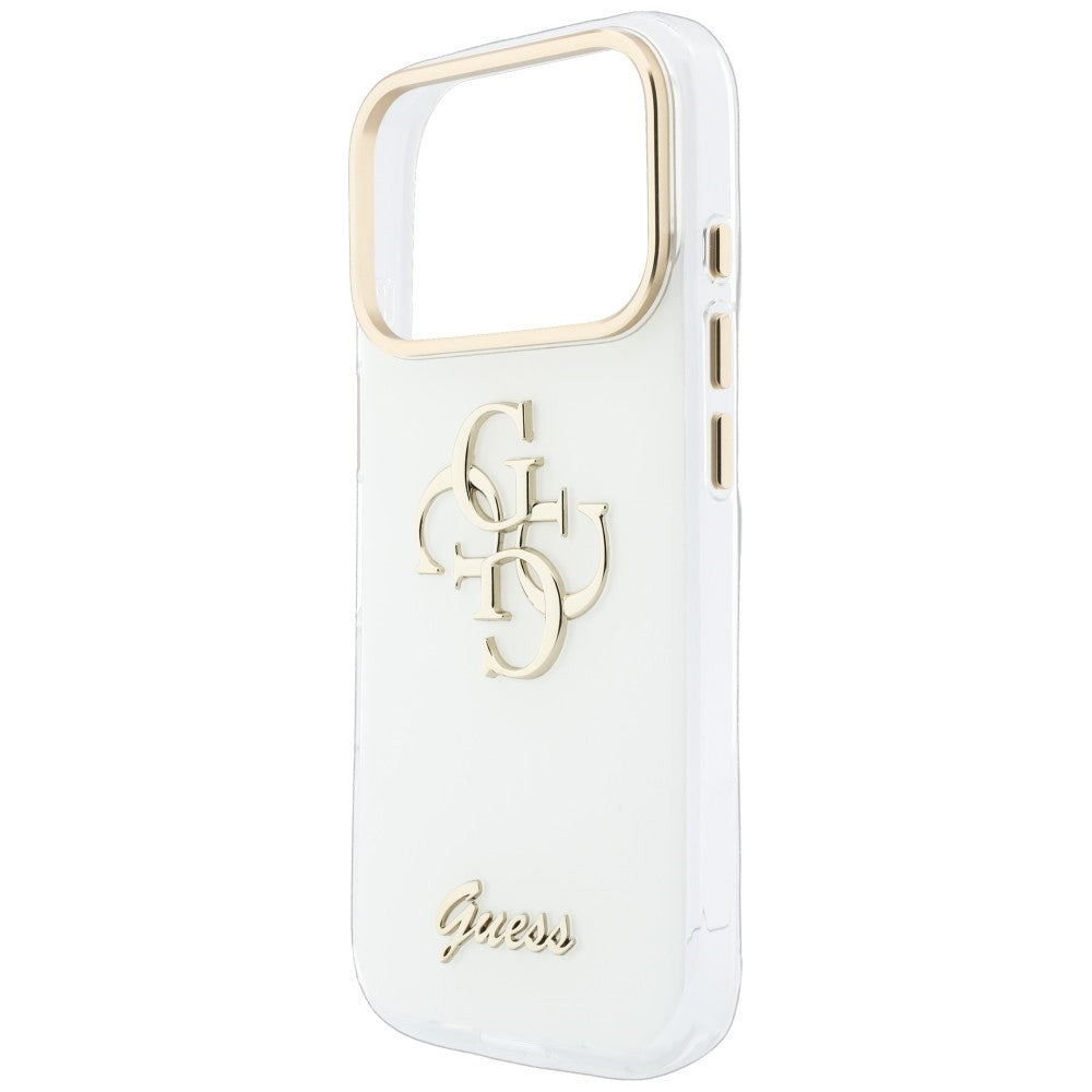 Θήκη για Apple iPhone 18 Pro Max / 17 Pro Max, Guess, IML 4G Metal Script, Λευκό