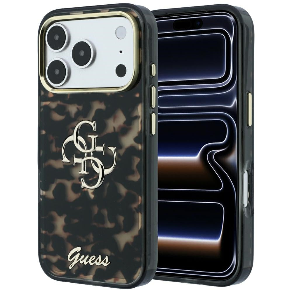 Θήκη για Apple iPhone 18 Pro Max / 17 Pro Max, Guess, IML 4G Metal Script, Καφέ