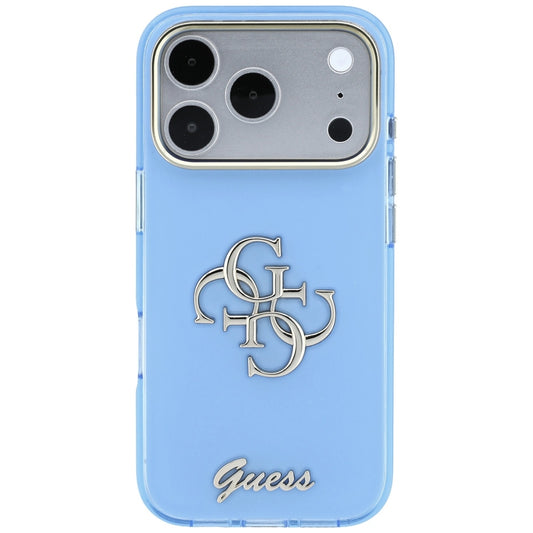 Θήκη για Apple iPhone 18 Pro Max / 17 Pro Max, Guess, IML 4G Metal Script, Μπλε