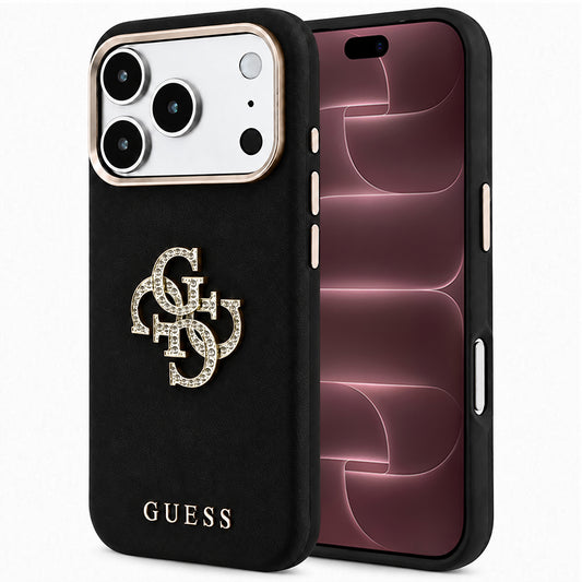 Θήκη για Apple iPhone 18 Pro Max / 17 Pro Max, Guess, Smooth Big Strass Logo, Μαύρο