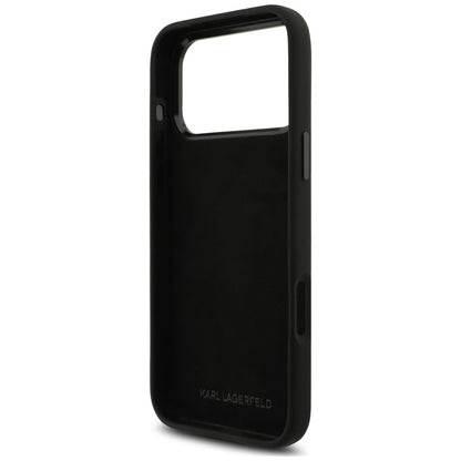 Case for Apple iPhone 18 Pro Max / 17 Pro Max, Karl Lagerfeld, Choupette Metal Pin, Black