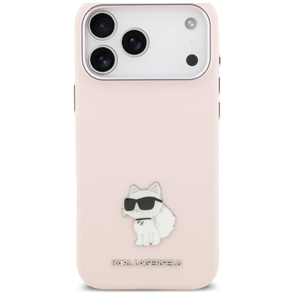 Θήκη για Apple iPhone 18 Pro Max / 17 Pro Max, Karl Lagerfeld, Choupette Metal Pin, Ροζ