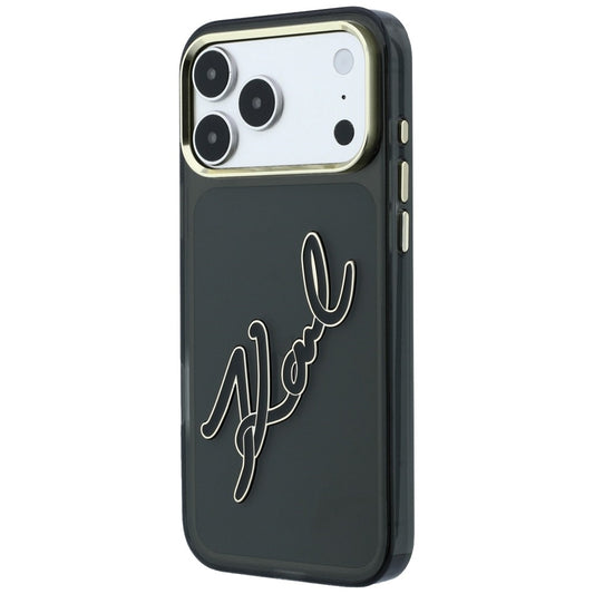 Θήκη για Apple iPhone 18 Pro Max / 17 Pro Max, Karl Lagerfeld, IML Big Signature Resin Logo Metal Frame, Μαύρο