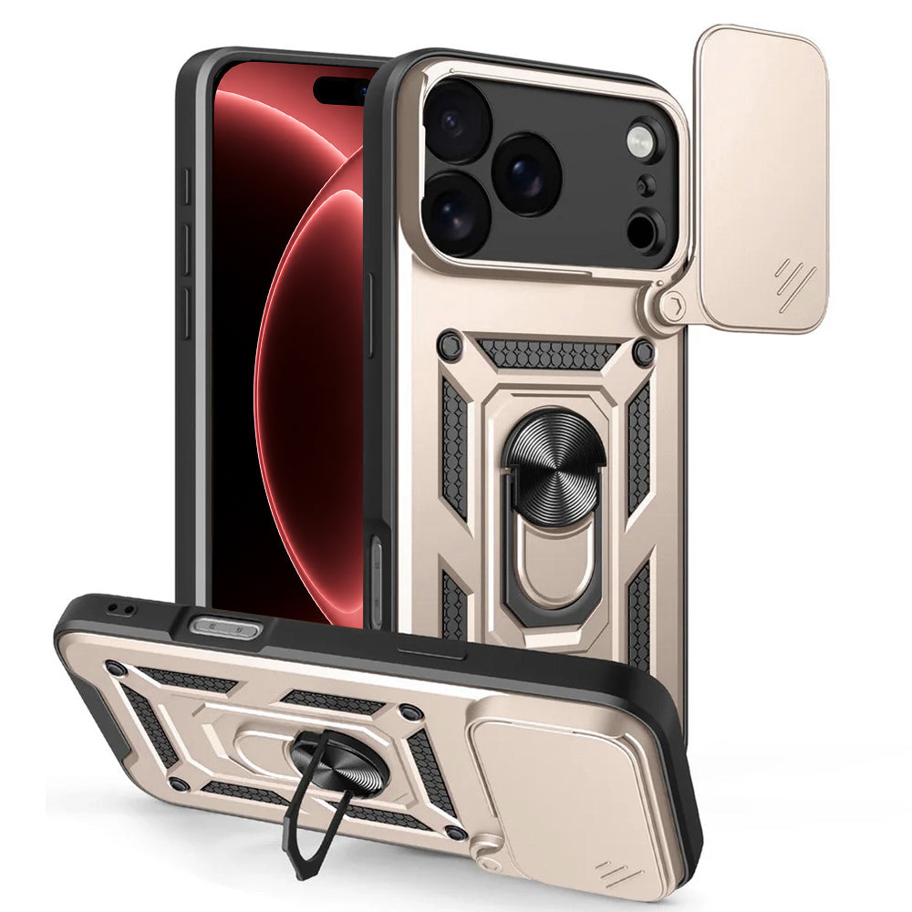 Case for Apple iPhone 18 Pro Max / 17 Pro Max, Techsuit, CamShield, Gold