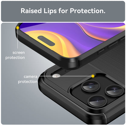 Case for Apple iPhone 18 Pro Max / 17 Pro Max, Techsuit, Carbon, Black