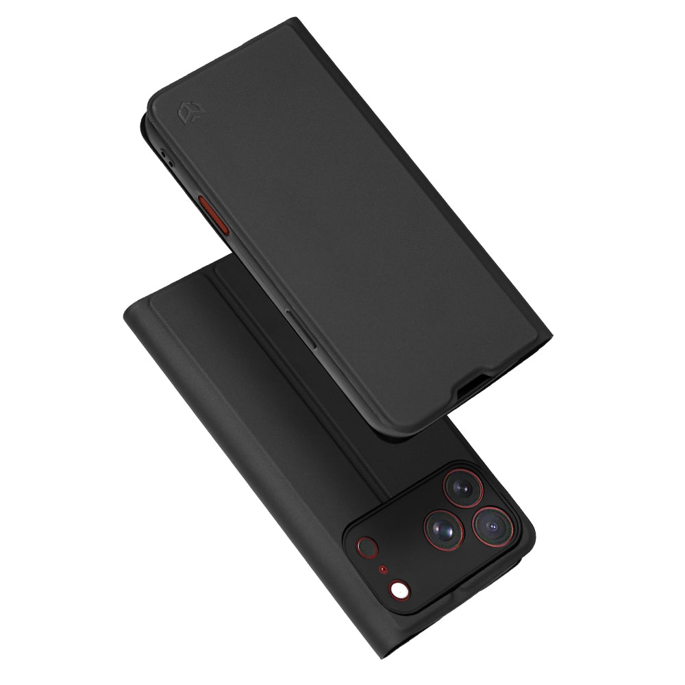 Θήκη για Apple iPhone 18 Pro Max / 17 Pro Max, Techsuit, Magskin Book, Μαύρη