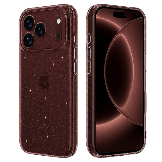 Case for Apple iPhone 18 Pro Max / 17 Pro Max, Techsuit, SparkleSkin, Transparent