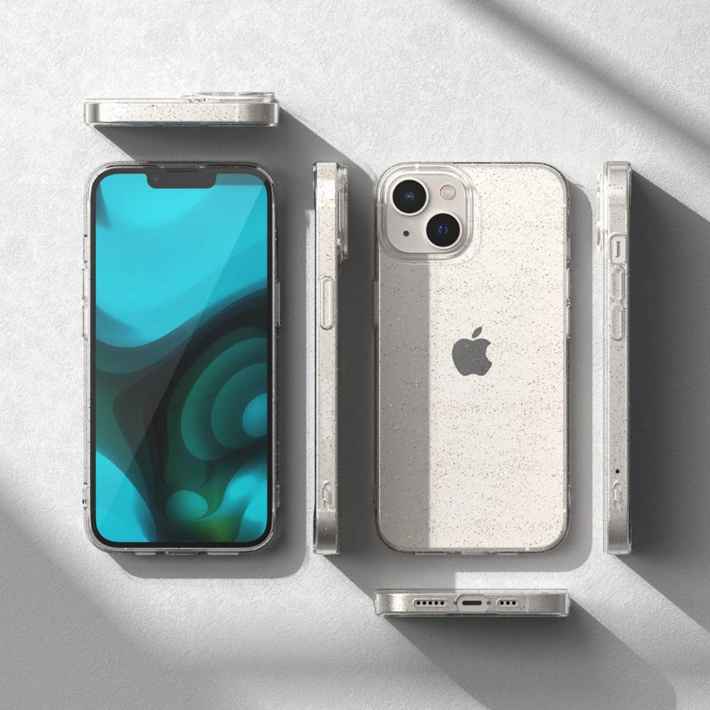 Case for Apple iPhone 18 Pro Max / 17 Pro Max, Techsuit, SparkleSkin, Transparent
