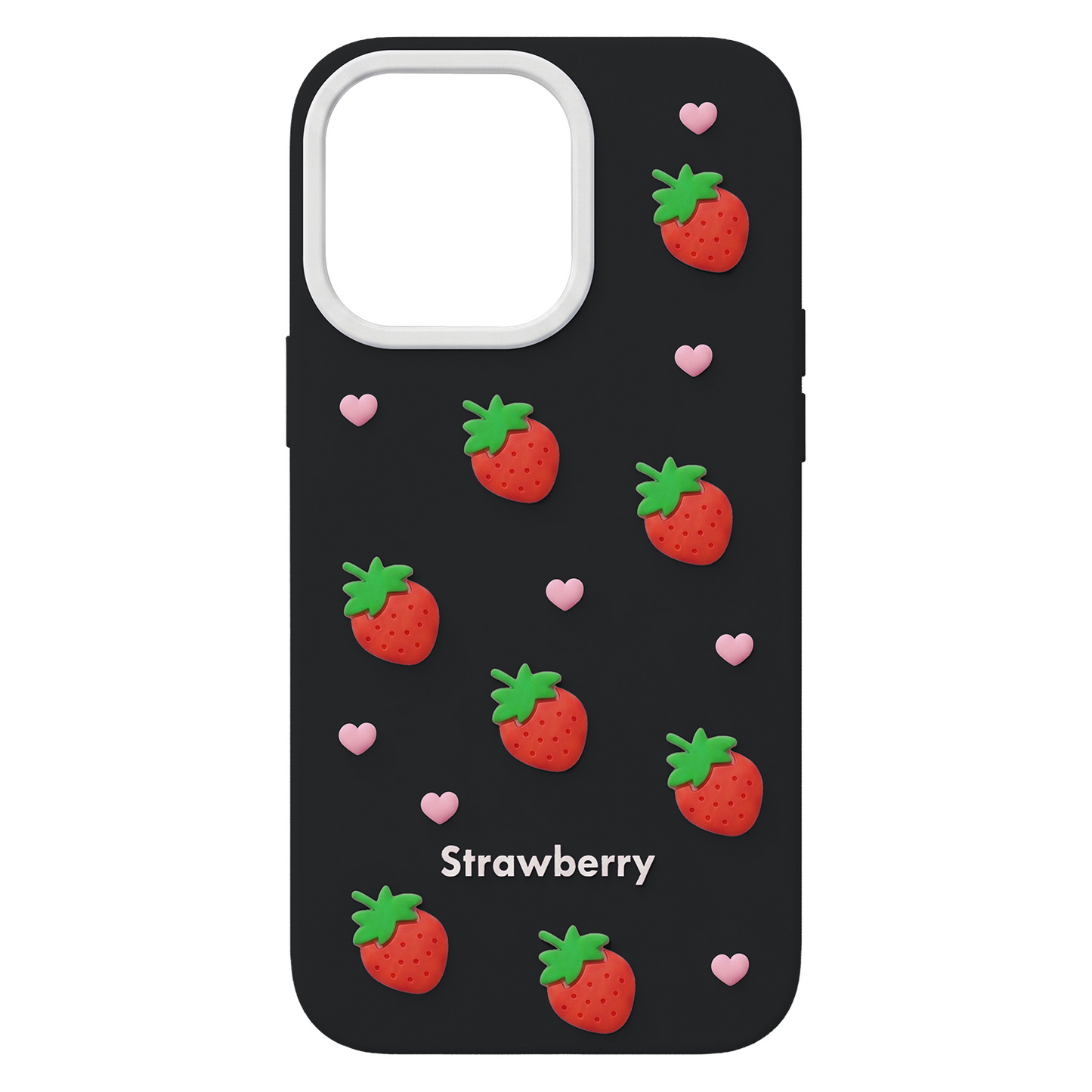Case for Apple iPhone 17 Pro, OEM, Strawberry, Black