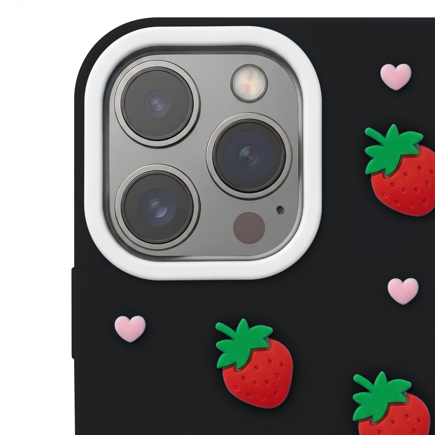 Case for Apple iPhone 17 Pro Max, OEM, Strawberry, Black
