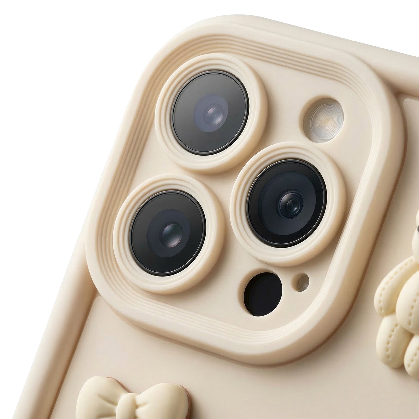 Θήκη για Apple iPhone 14, OEM, Ultra Trendy 3D Bear, Μπεζ