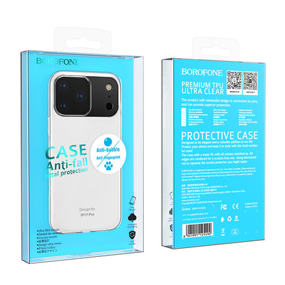 Case for Apple iPhone 17 Pro, Borofone, BI4 Ice, Transparent