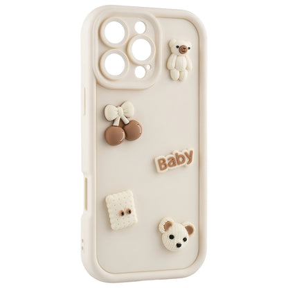 Θήκη για Apple iPhone 14, OEM, Ultra Trendy 3D Bear, Μπεζ