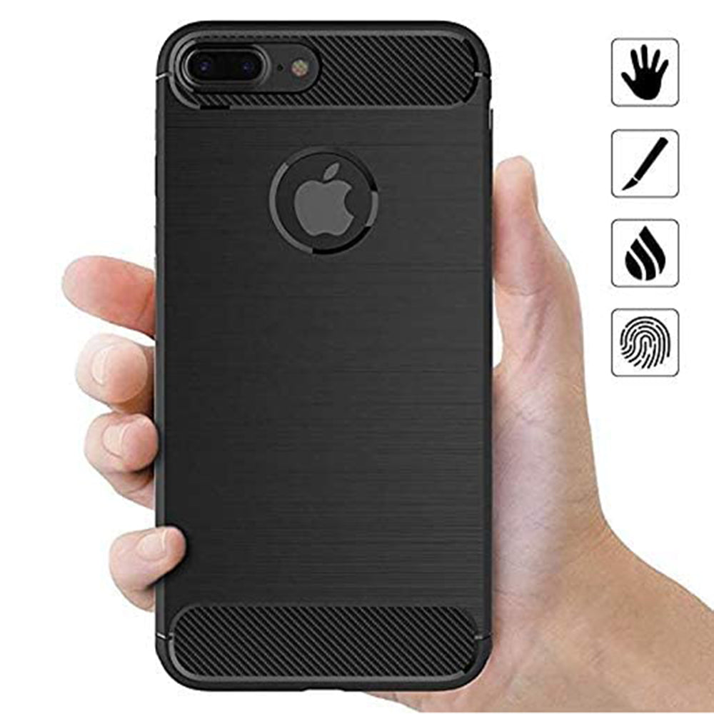 Case for Apple iPhone 7 Plus, Techsuit, Carbon, Black