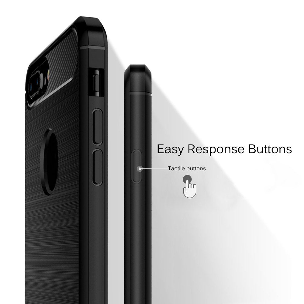 Case for Apple iPhone 7 Plus, Techsuit, Carbon, Black