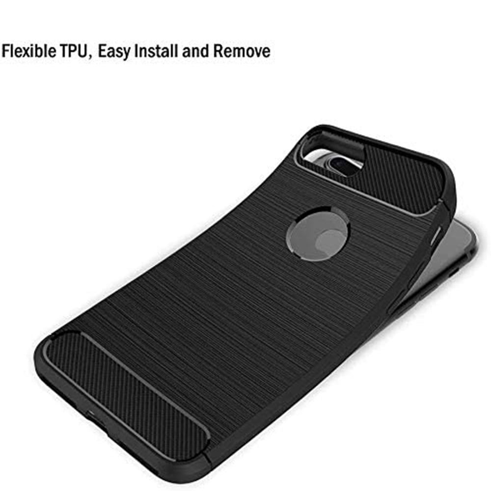 Case for Apple iPhone 7 Plus, Techsuit, Carbon, Black