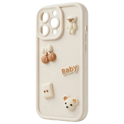 Θήκη για Apple iPhone 14, OEM, Ultra Trendy 3D Bear, Μπεζ