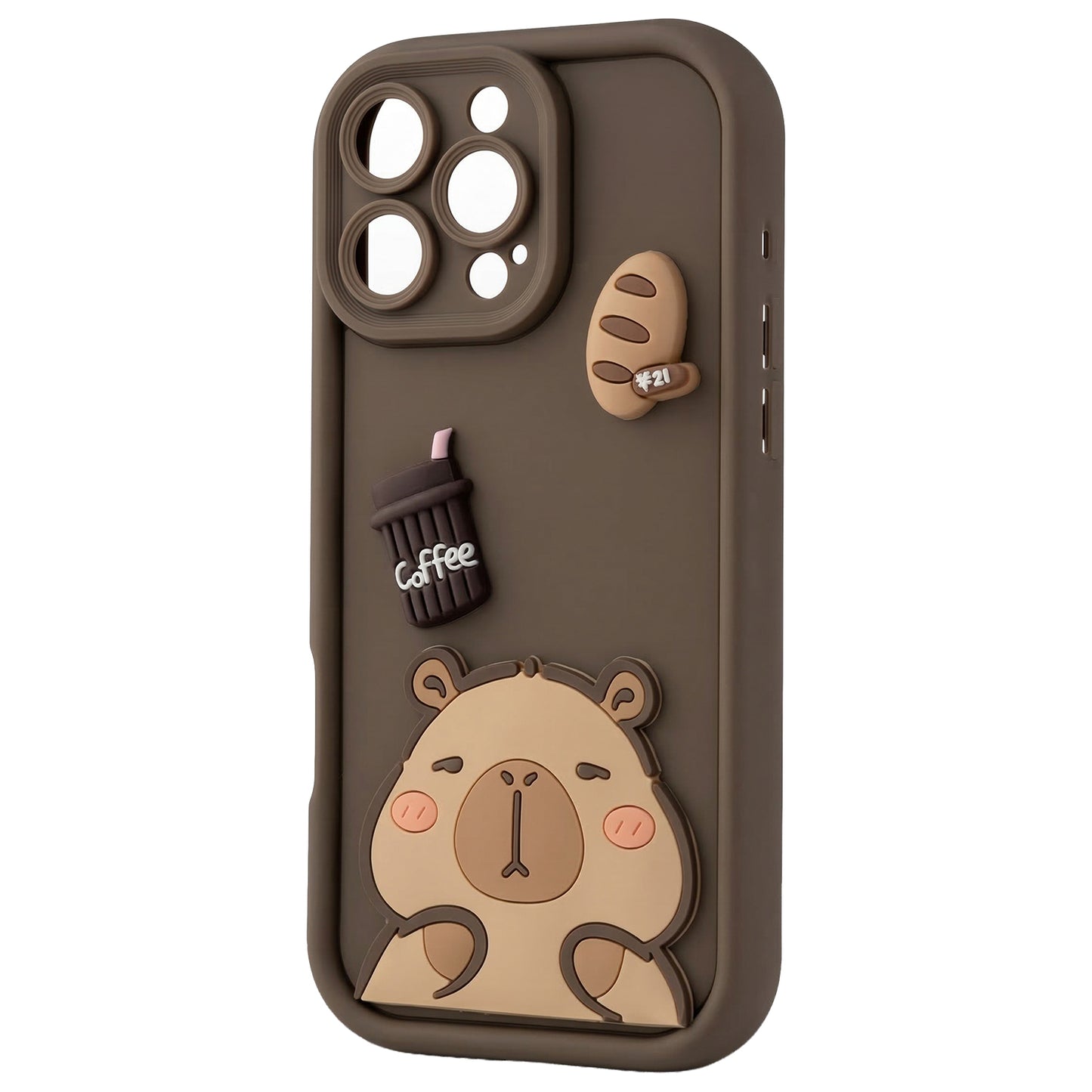 Θήκη για Apple iPhone 16, OEM, Ultra Trendy 3D Capybara, Καφέ