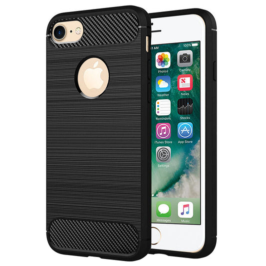 Θήκη για Apple iPhone 8 / 7, Techsuit, Carbon, Μαύρη